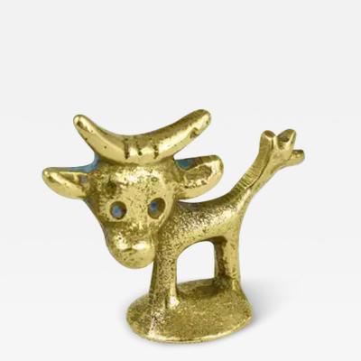 Walter Bosse Walter Bosse Midcentury Cow Brass Figurine Herta Baller Austria 1950s