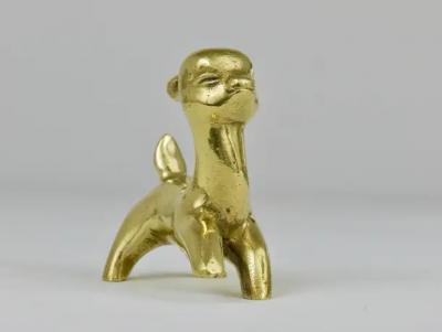 Walter Bosse Walter Bosse Midcentury Deer Fawn Brass Figurine Herta Baller Austria 1950s