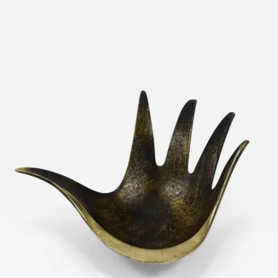 Walter Bosse Walter Bosse Sculptural Brass Hand Bowl or Ashtray Herta Baller Austria 1950s