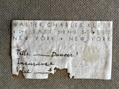 Walter Charles Klett Elegant Nude Woman in Dancing Mid Century