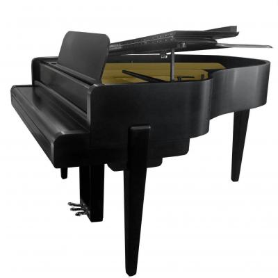 Walter Darwin Teague Art Deco Streamline Steinway Piano in Satin Black Lacquer