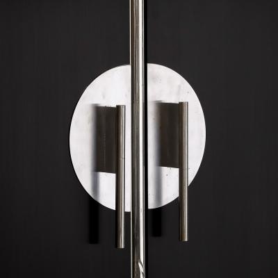 Walter Dorwin Teague Art Deco Machine Age Ebonized Walnut Aluminum Sideboard by Walter Dorwin