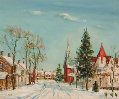 Walter Emerson Baum Snow Covered Village