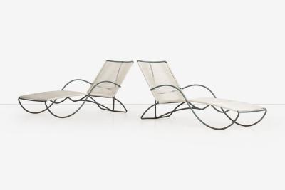 Walter Lamb Pair of Walter Lamb Bronze Chaise Lounges for Brown Jordan Model C 4700 1960