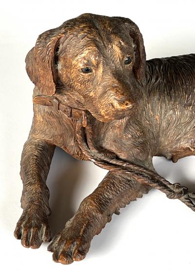 Walter Mader Walter Mader Swiss Black Forest Hand Carved Dog