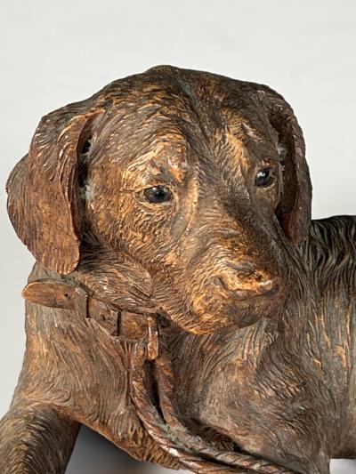 Walter Mader Walter Mader Swiss Black Forest Hand Carved Dog