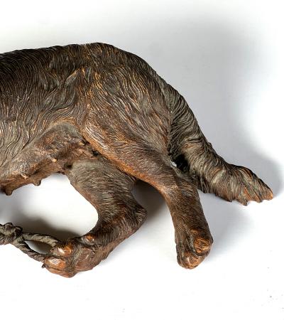 Walter Mader Walter Mader Swiss Black Forest Hand Carved Dog