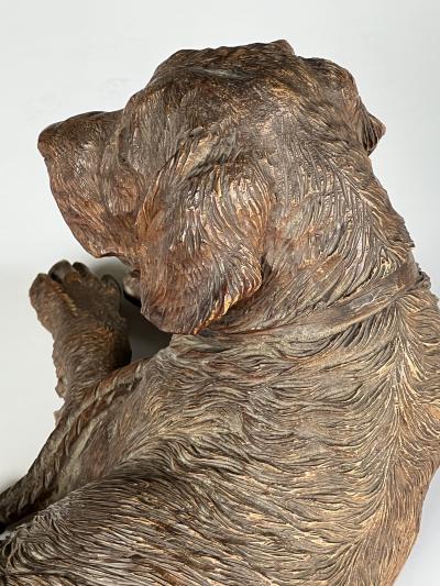 Walter Mader Walter Mader Swiss Black Forest Hand Carved Dog