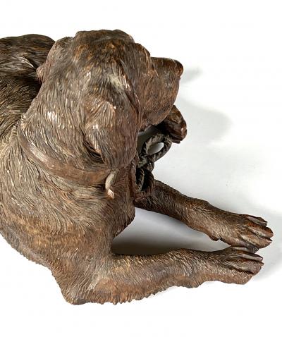 Walter Mader Walter Mader Swiss Black Forest Hand Carved Dog