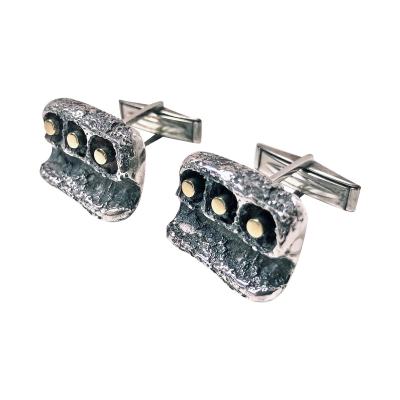 Walter Schluep Walter Schluep Gold and Sterling Cufflinks C 1960