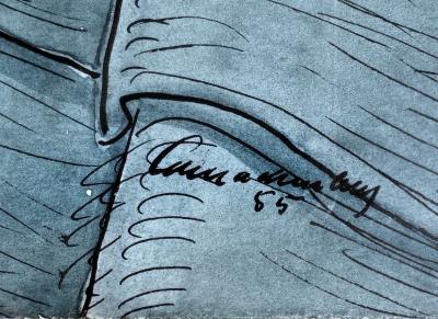 Walter Schnackenberg Escaping Eerie Monsters on the Roof at Night Macabre Fantasy