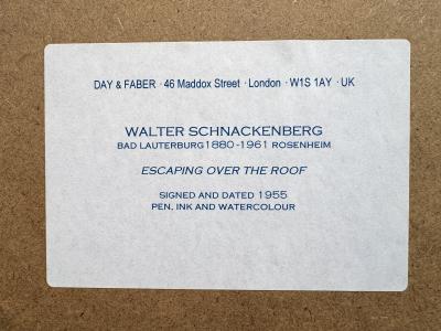 Walter Schnackenberg Escaping Eerie Monsters on the Roof at Night Macabre Fantasy