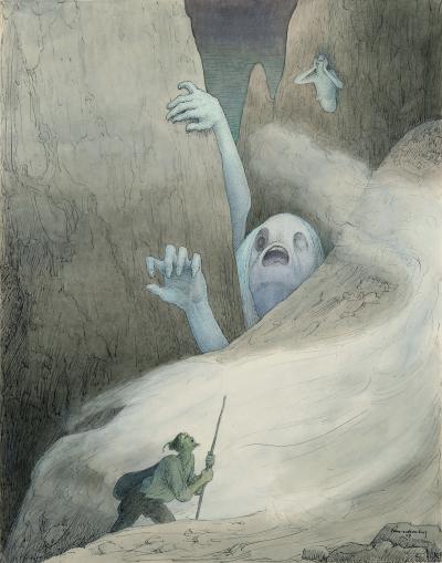 Walter Schnackenberg Scary Nightmare Monsters Emerge from the Mountains