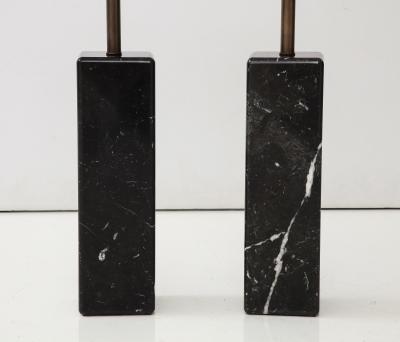 Walter Von Nessen 1960s Modern Walter Von Nessen Carrara Marble Table Lamps