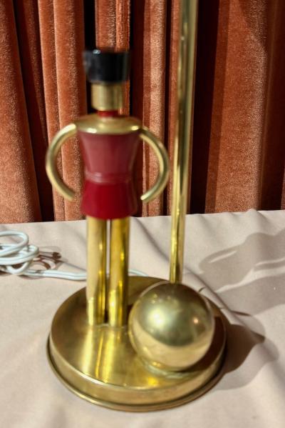 Walter Von Nessen Art Deco Brass Bakelite Sentinel Lamp by Walter Von Nessen for Chase