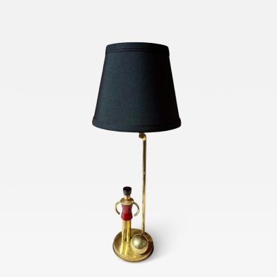 Walter Von Nessen Art Deco Brass Bakelite Sentinel Lamp by Walter Von Nessen for Chase