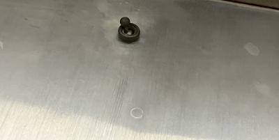 Walter Von Nessen ILLUMINATED MODERNIST ART DECO ALUMINUM AND MIRRORED FROSTED GLASS CONSOLE