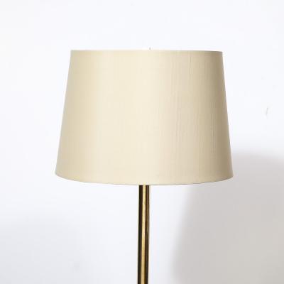 Walter Von Nessen Mid Century Modernist Polished Brass Floor Lamp by Walter Von Nessen