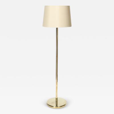 Walter Von Nessen Mid Century Modernist Polished Brass Floor Lamp by Walter Von Nessen