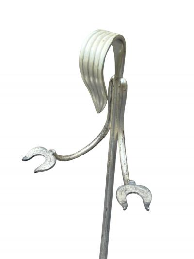 Walter Von Nessen NICKELED BRONZE ART DECO FIRE TOOLS BY WALTER VON NESSEN