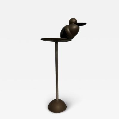Walter Von Nessen RARE ART DECO BRASS PELICAN STANDING ASHTRAY BY WALTER VON NESSEN