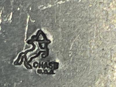 Walter Von Nessen SET OF FOUR MODERNIST ART DECO CHROME AND COBALT BLUE GLASS BALL CANDLESTICKS