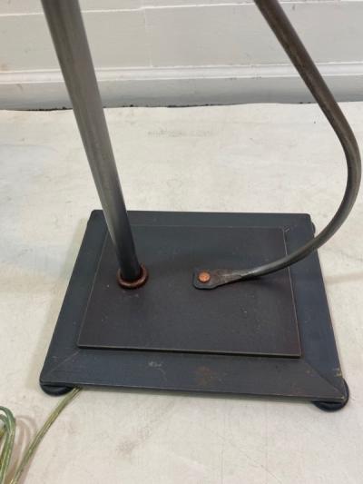 Walter Von Nessen STYLISH ART DECO REVIVAL COPPER AND STEEL FLOOR LAMP