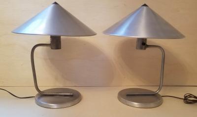 Walter Von Nessen Two Matching Walter Von Nessen Table Lamps c 1938