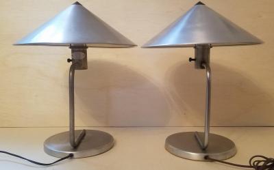 Walter Von Nessen Two Matching Walter Von Nessen Table Lamps c 1938