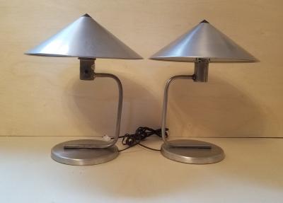 Walter Von Nessen Two Matching Walter Von Nessen Table Lamps c 1938