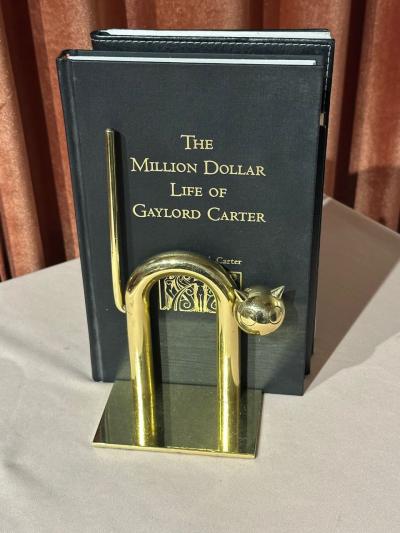 Walter Von Nessen Walter Von Nessen Brass Cat Bookends for Chase circa 1932
