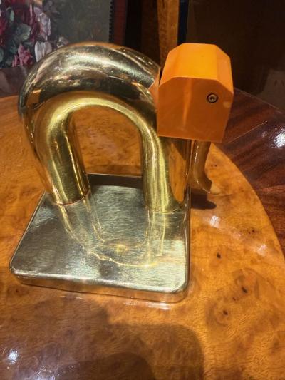 Walter Von Nessen Walter Von Nessen Chase Elephant Bookends American Art Deco Brass and Bakelite