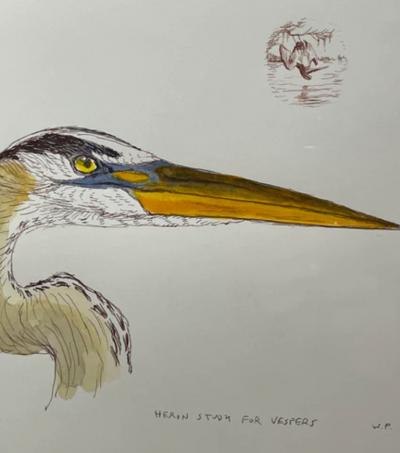 Walton Ford WALTON FORD AMERICAN B 1960 HERON STUDY FOR VESPERS 2022