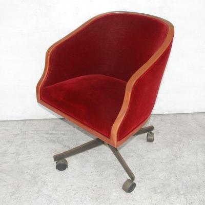 Ward Bennett 1 Ward Bennett Oak Mohair Bankers Executive Chair Bronze Base