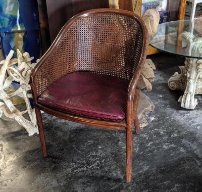 Ward Bennett One Midcentury Ward Bennett Landmark Cane Armchair for Brickel and Associates