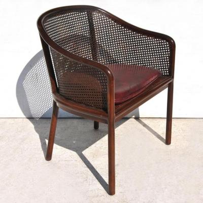 Ward Bennett One Midcentury Ward Bennett Landmark Cane Armchair for Brickel and Associates