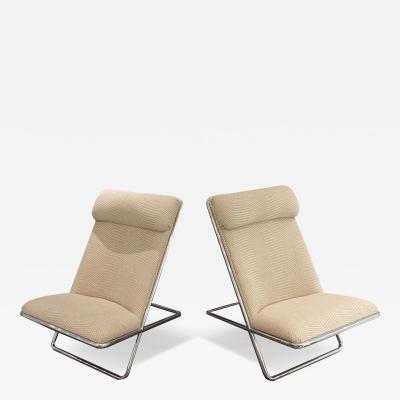 Ward Bennett Pair of Vintage Ward Bennett Scissor Chairs