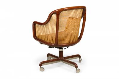 Ward Bennett Set of 8 Ward Bennett for Brickel Associates Ash Bentwood and Cane Office Chair