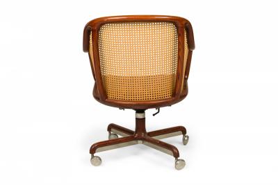 Ward Bennett Set of 8 Ward Bennett for Brickel Associates Ash Bentwood and Cane Office Chair