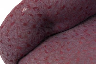 Ward Bennett Ward Bennett AmericanChrome and Light Purple Tufted Swivel Tub Armchair