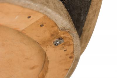 Ward Bennett Ward Bennett AmericanLight Brown Tufted Velvet Tub Lounge Chair and Ottoman