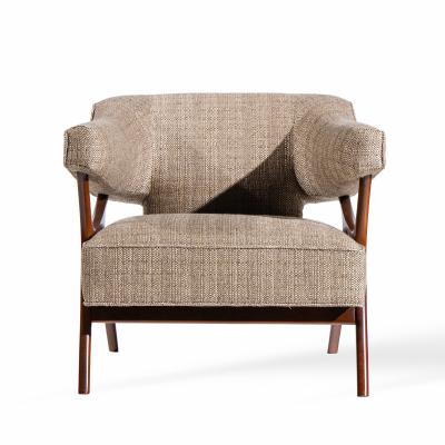 Ward Bennett Ward Bennett Mid Century Sculptural Walnut Lounge Chairs Pair