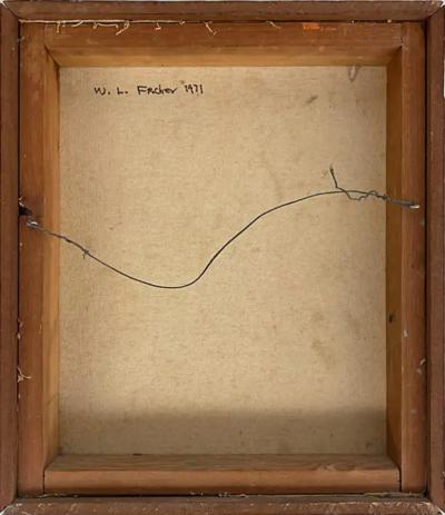 Warren Fischer Vintage Warren Fischer Still Life Abstract Oil Painting Figurative