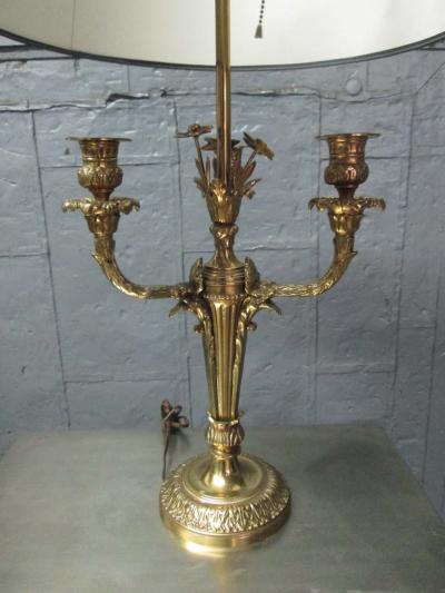 Warren Kessler Floral Bronze Lamp by Warren Kessler