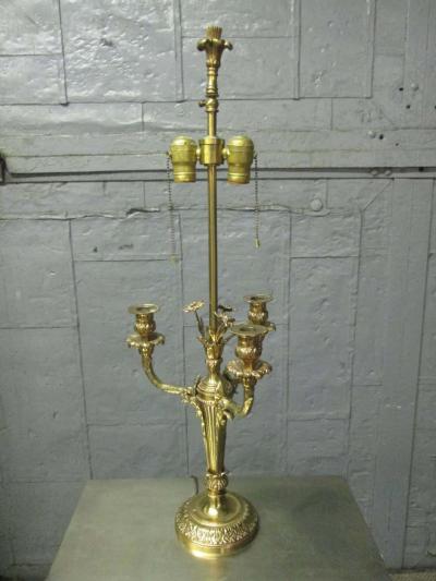 Warren Kessler Floral Bronze Lamp by Warren Kessler