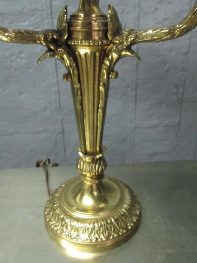 Warren Kessler Floral Bronze Lamp by Warren Kessler