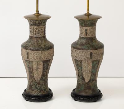 Warren Kessler Warren Kessler 1960s Bronze Table Lamps