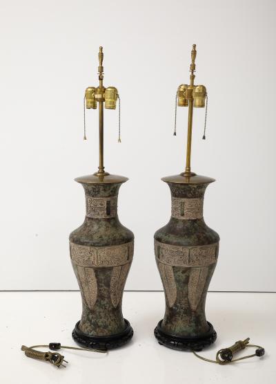 Warren Kessler Warren Kessler 1960s Bronze Table Lamps