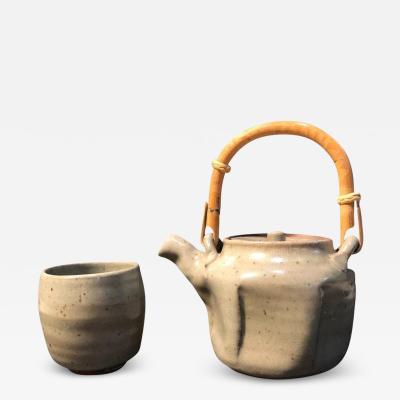 Warren MacKenzie Grey Teapot and Grey Yunomi