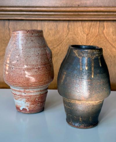 Warren Mackinzie Collection of Two Ceramic Glazed Vases by Warren Mackinzie